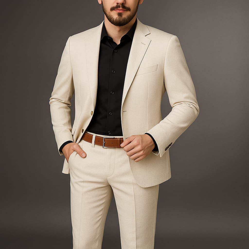 Terno Masculino Microfibra Gabardine Slim Alfaiataria Moderna Executivo