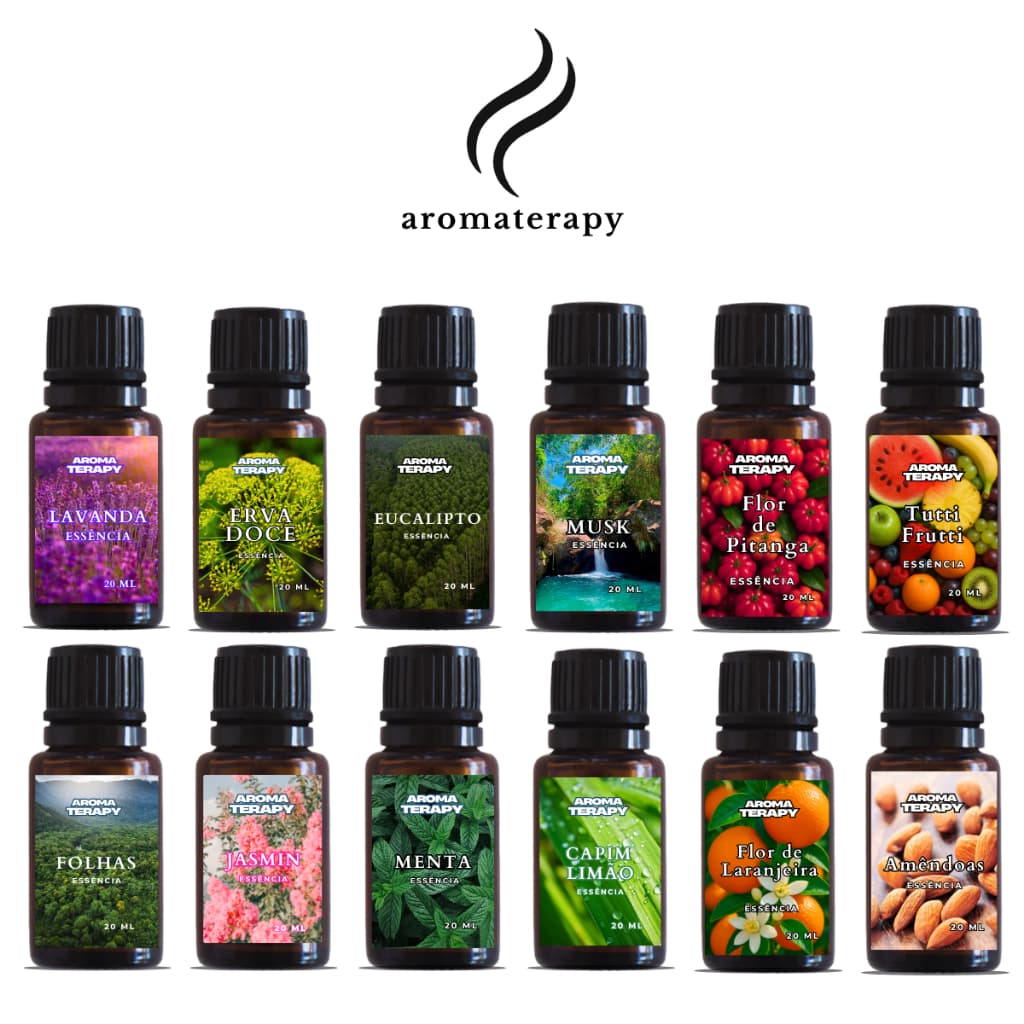 Essências Hidrossolúveis Para Umidificador 20ml a Base de Água | Difusor de Ar e Ambiente Hidrossolúveis