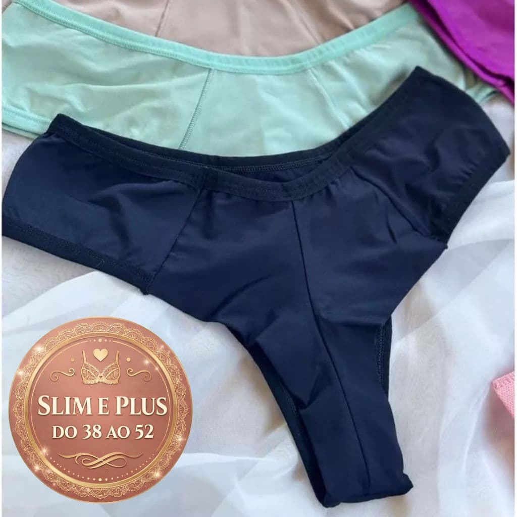 Kit Calcinha Fio Duplo Microfibra Conforto Empina Bumbum não marca Lingerie Feminina