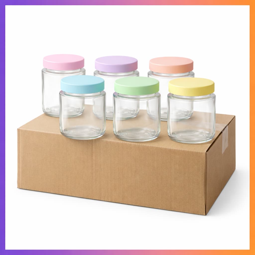 Potes De Vidro Frasco 200ml Armazenamento de Leite Materno Papinha Tampas Plasticas BPA Free