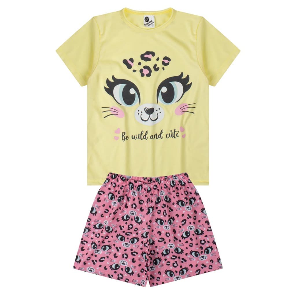Pijama Infantil Menina AMAR GATA- MMODA