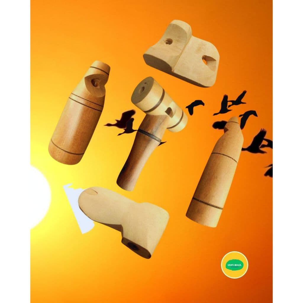 Apito de Madeira "COMBO 5 APITOS" | Multi-Sons Fonoaudiólogo | O Segredo dos Pássaros!