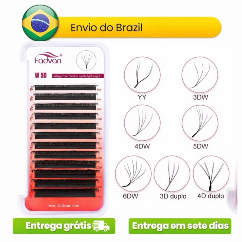 Cilios Fadvan Y 3D 4D 5D Vol Brasileiro Egipcio Envio Rapido