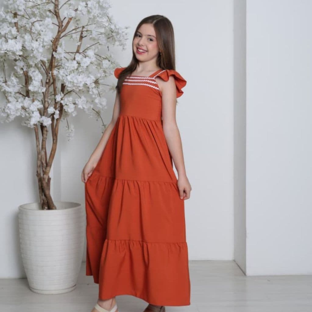 Vestido Infantil Longo Princesa Festa Aniversário Rodado Premium Sianinha