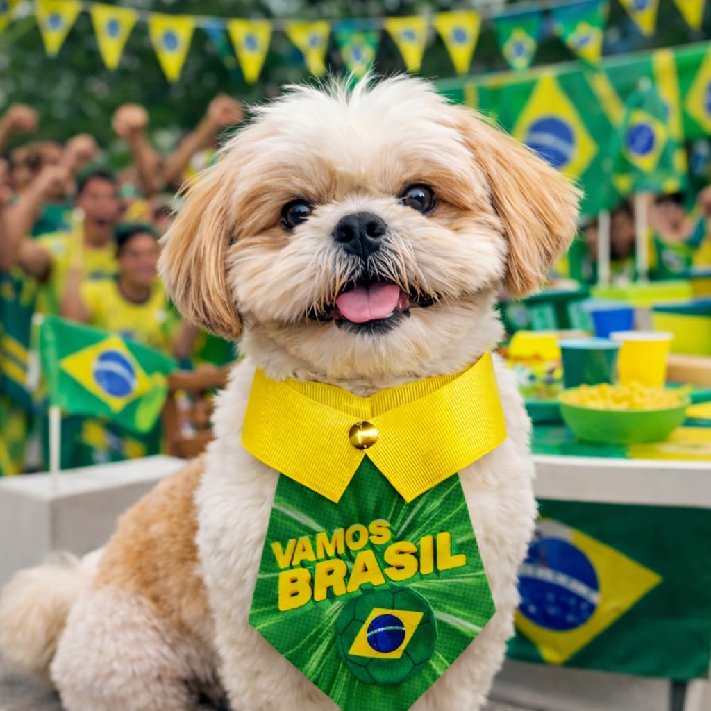 Kit 25 Gravatas Pet tema Copa do Mundo – Laços Temáticos para Cães e Gatos | Acessório Pet Copa do Mundo 2026