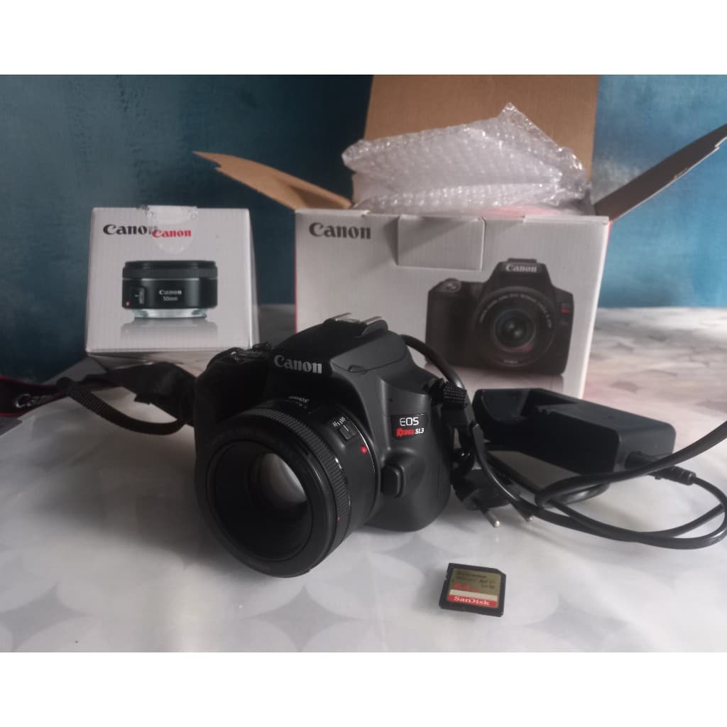 Canon Eos Rebel Sl3 Dslr + Lente 50mm 1.8 (Usado)