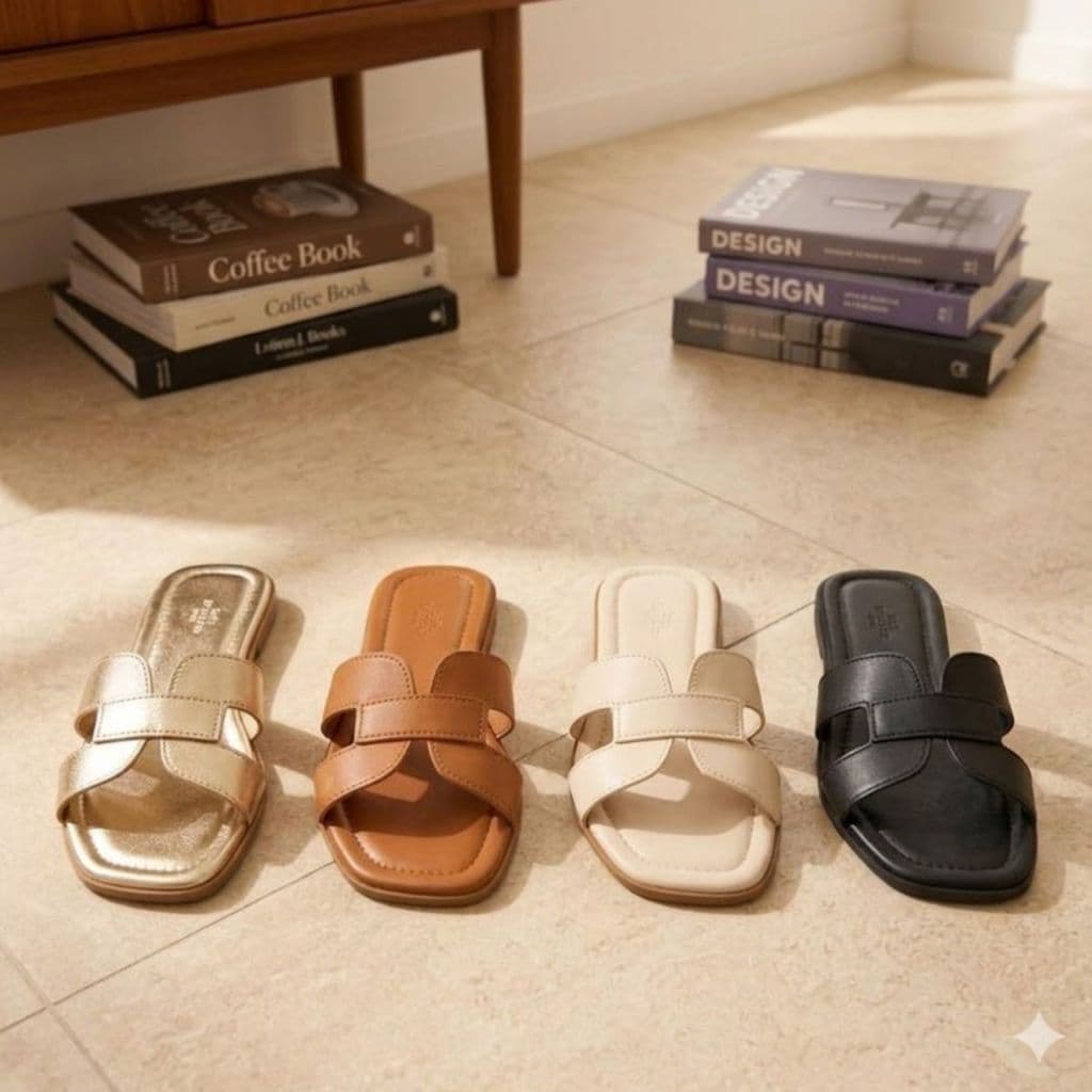 Sandália Feminina Rasteirinha Chinelo H Confortavel Elegante