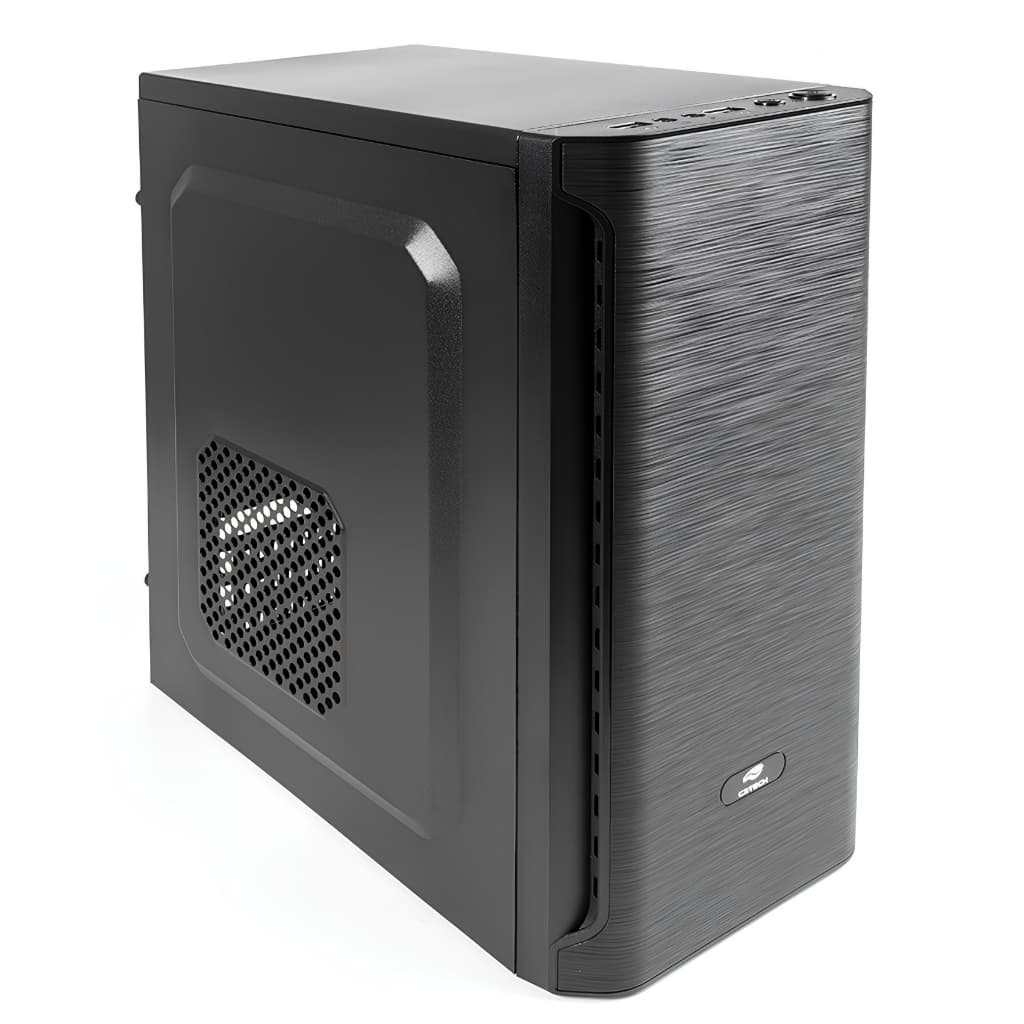 Gabinete Torre Micro Atx C3tech Mt-30bk Com Fonte 200w Usb Preto Cinza-escuro