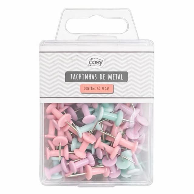 Tachinhas Coloridas Decorativas 50 Peças | Alfinete para Mural, Cortiça, Mapas e Fotos