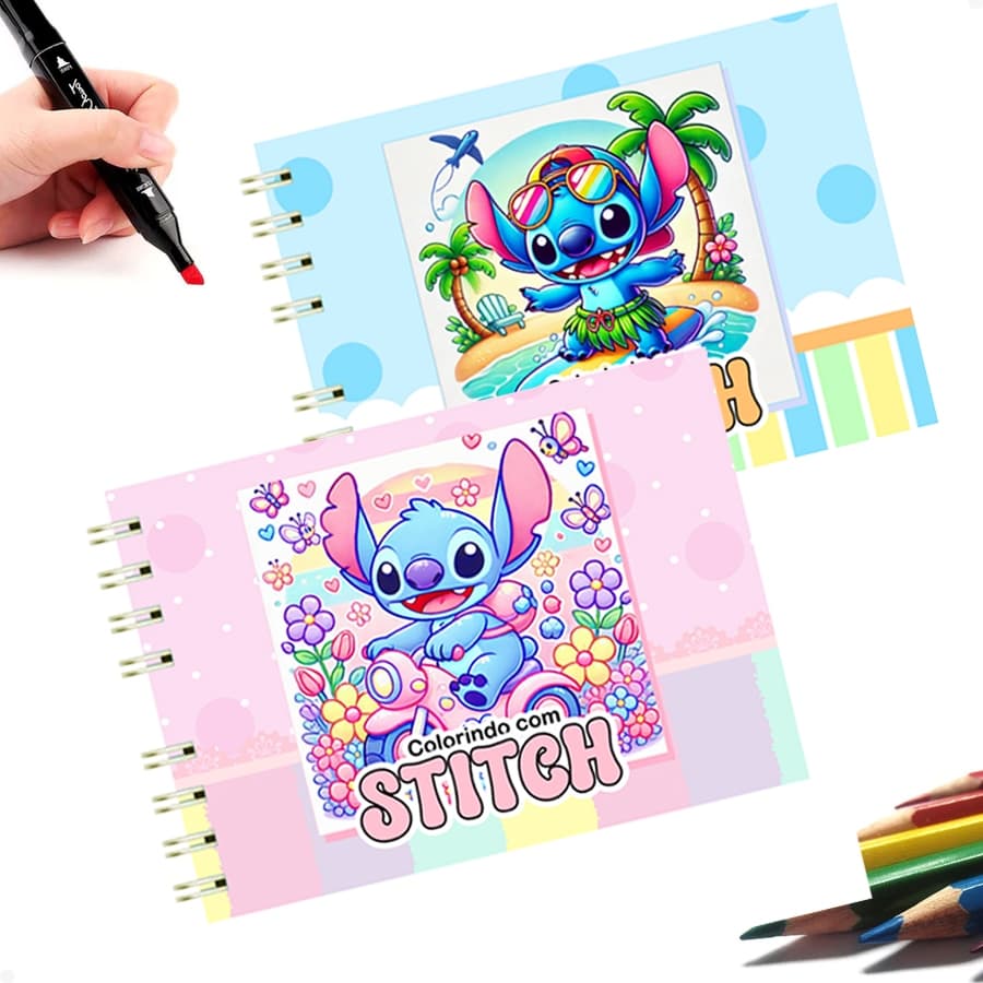 Livro de Colorir Infantil 50 Folhas | Caderno de Desenho Fofo para Pintar com Ilustrações Encantadoras