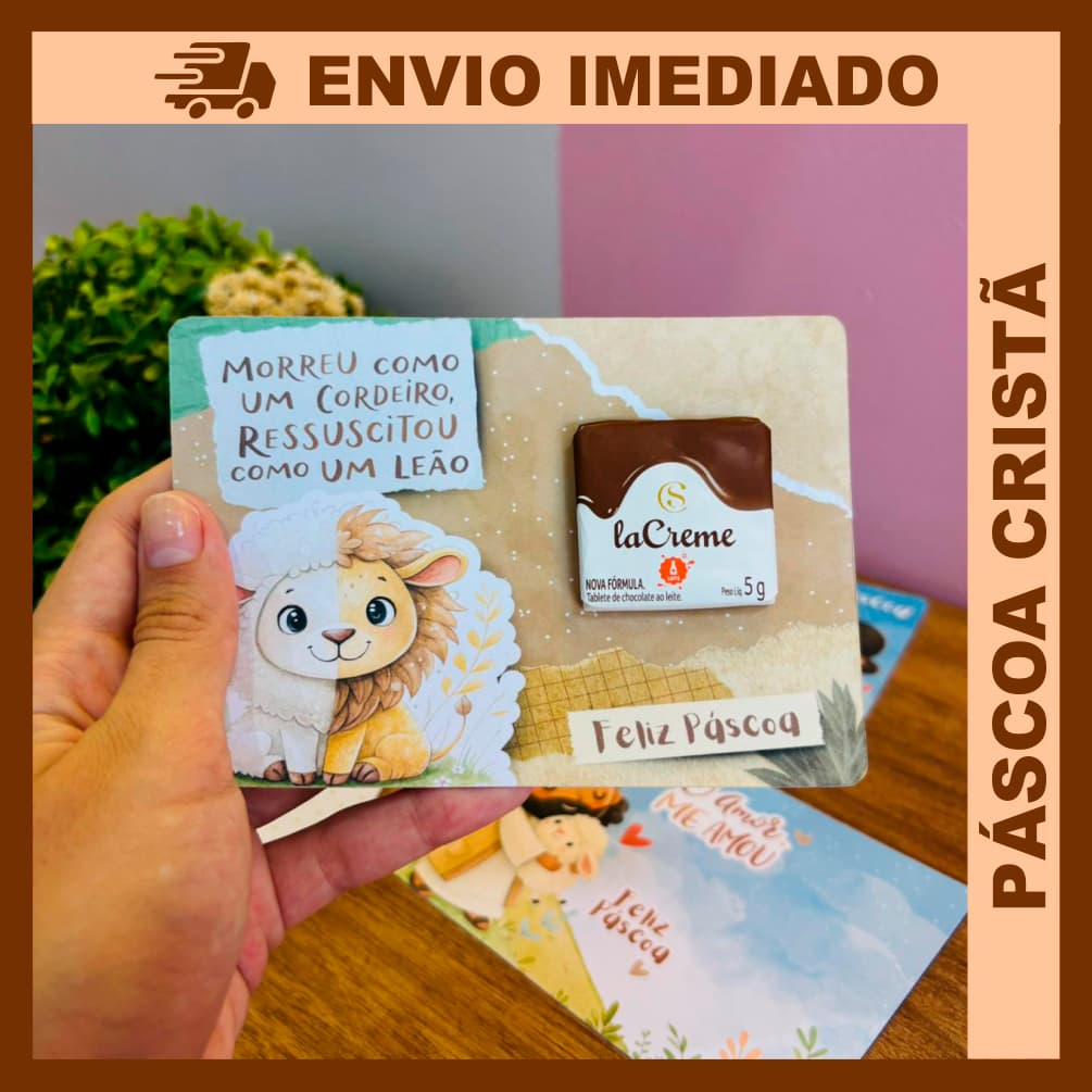 100 Cartões Páscoa Cristã Lembrancinha Mimo Especial para Chocolate - Kit  Religiosos / Brinde e Presente