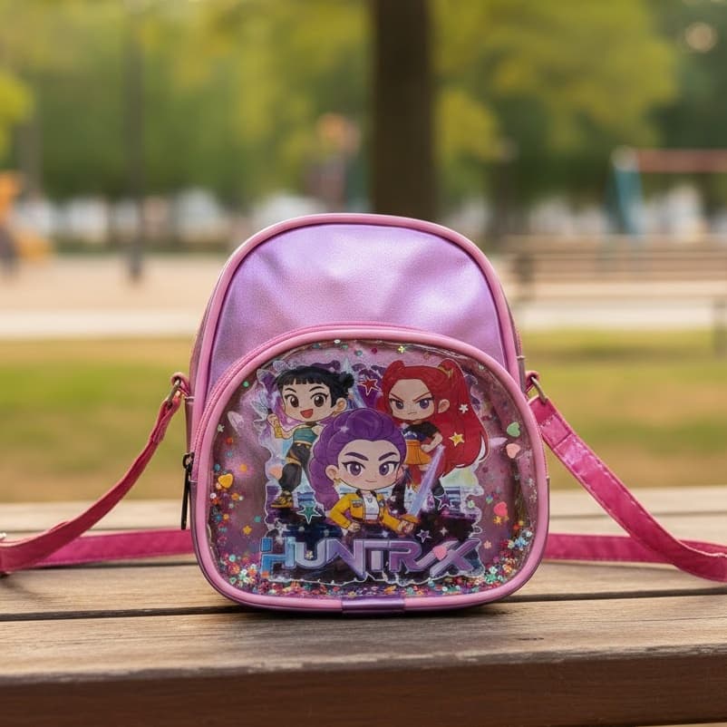 Bolsa infantil de ombro transversal guerreiras kpop
