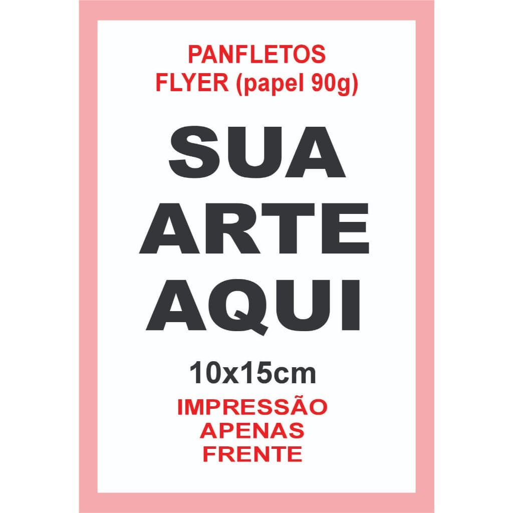 200 / 50 Panfleto Flyer Com Sua Arte 10X15cm Papel Sulfite 90g