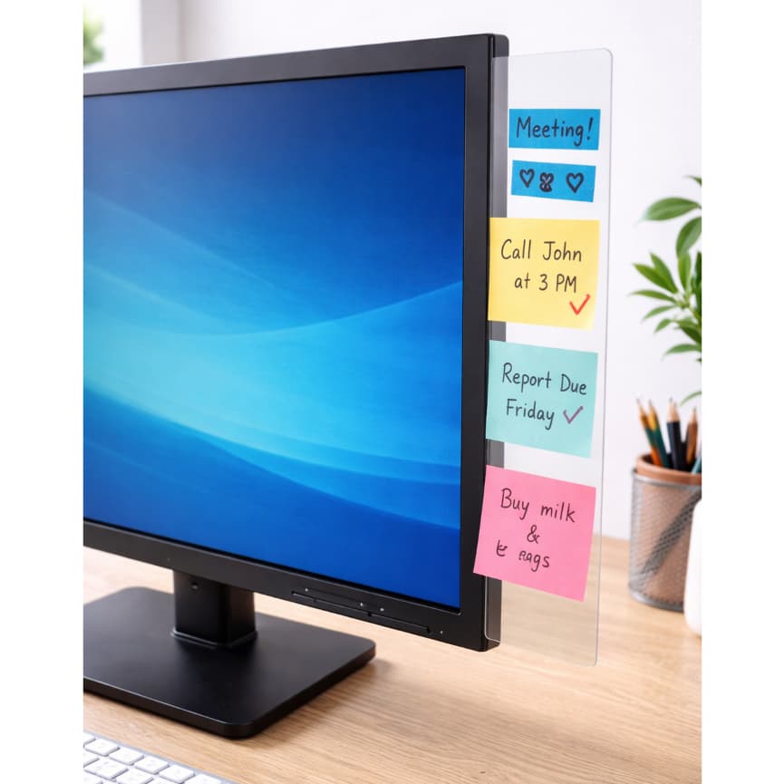 Suporte de Monitor para Blocos de notas, post it, anotações, lembrete - Organize Seu Monitor