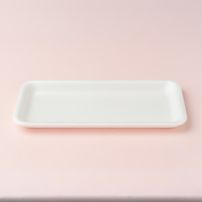 Bandeja Isopor B-415x27cm Quadrada Rasa P/ Feira Mercado Carnes Hortifruti