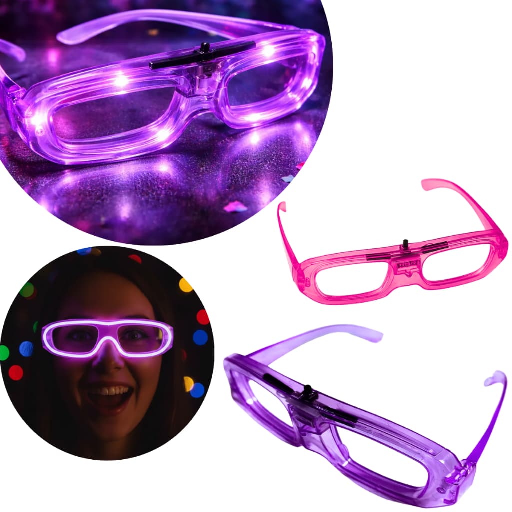KIT Oculos de Led Neon Festas Balada Casamentos Rave