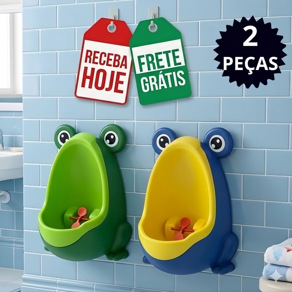 Kit 2 Mictorio Sapinho Pinico Desfralde Criança Treino Baby