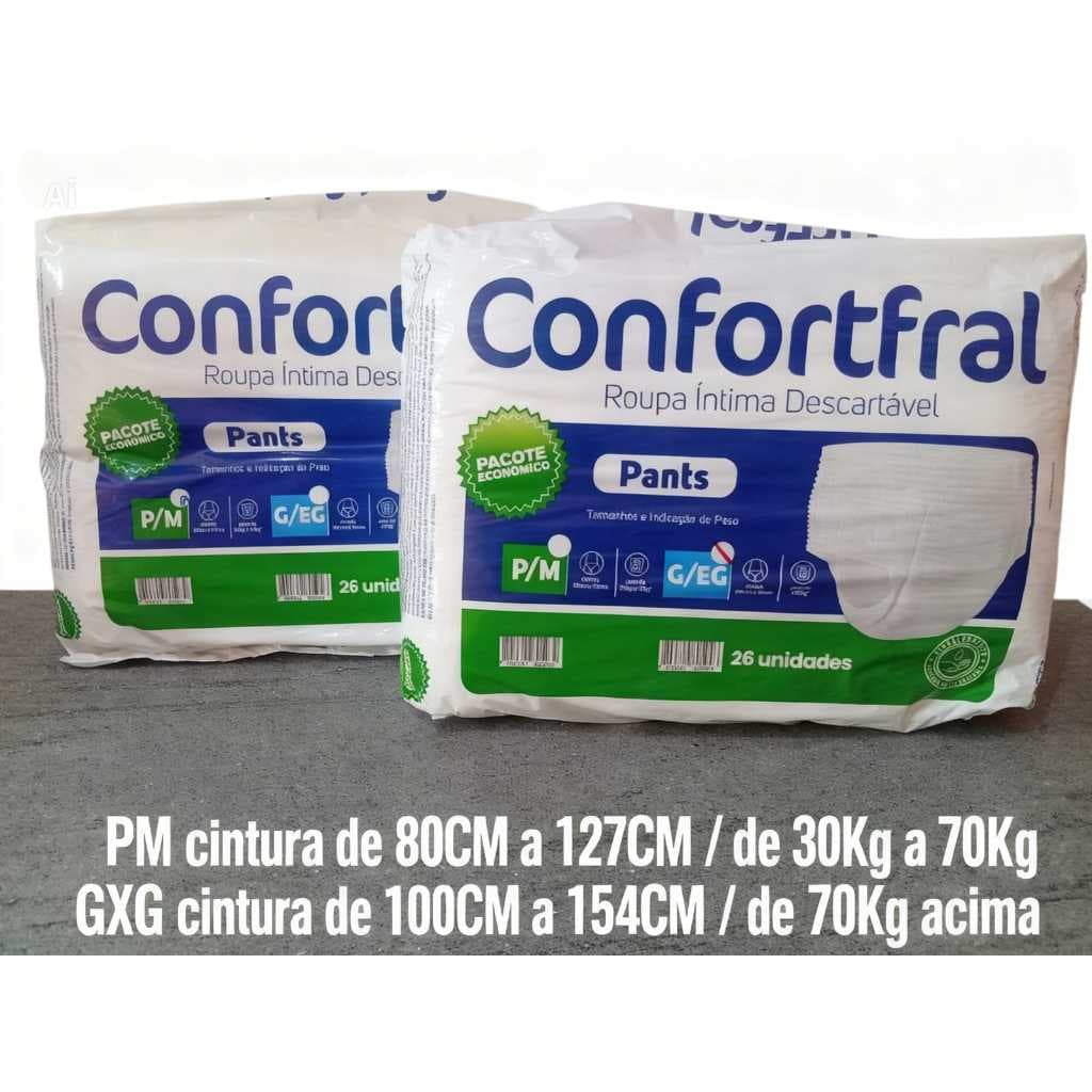 Fralda Confortfral Adulto Pacotão segunda linha geriátrica