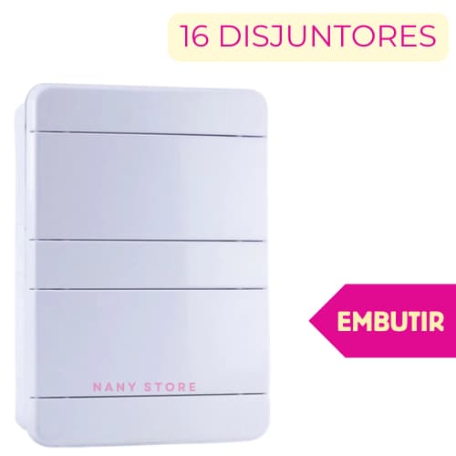 Quadro de Distribuição 16 Disjuntores  de Embutir Branco Force Line