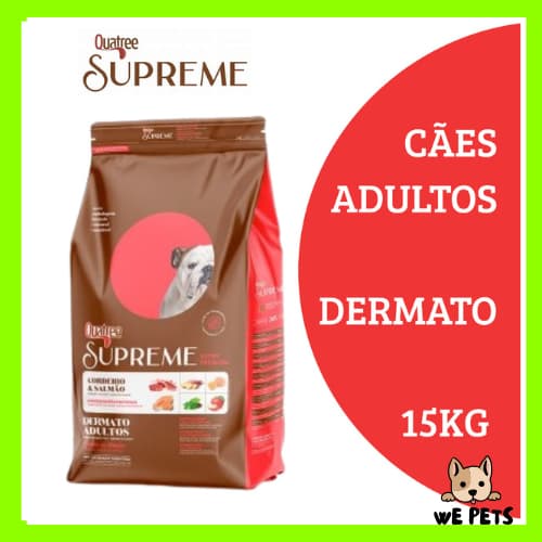 Ração 15Kg Quatree Cães Supreme Dermato sabor Cordeiro e Salmão