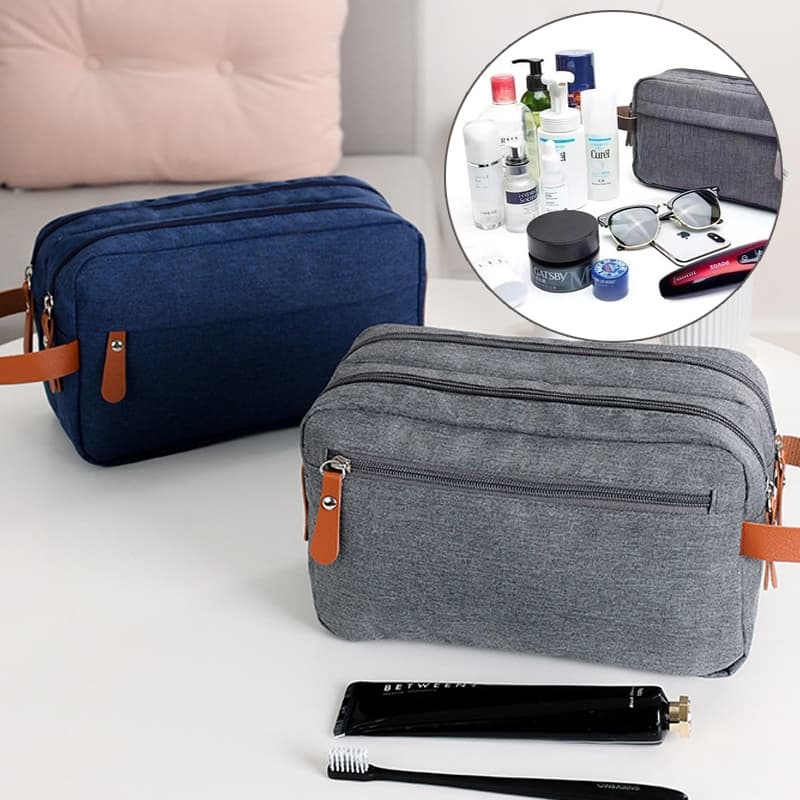Necessaire Masculina Organizador Acessórios Viagem com Grande Capacidade, Impermeável, Alça Prática