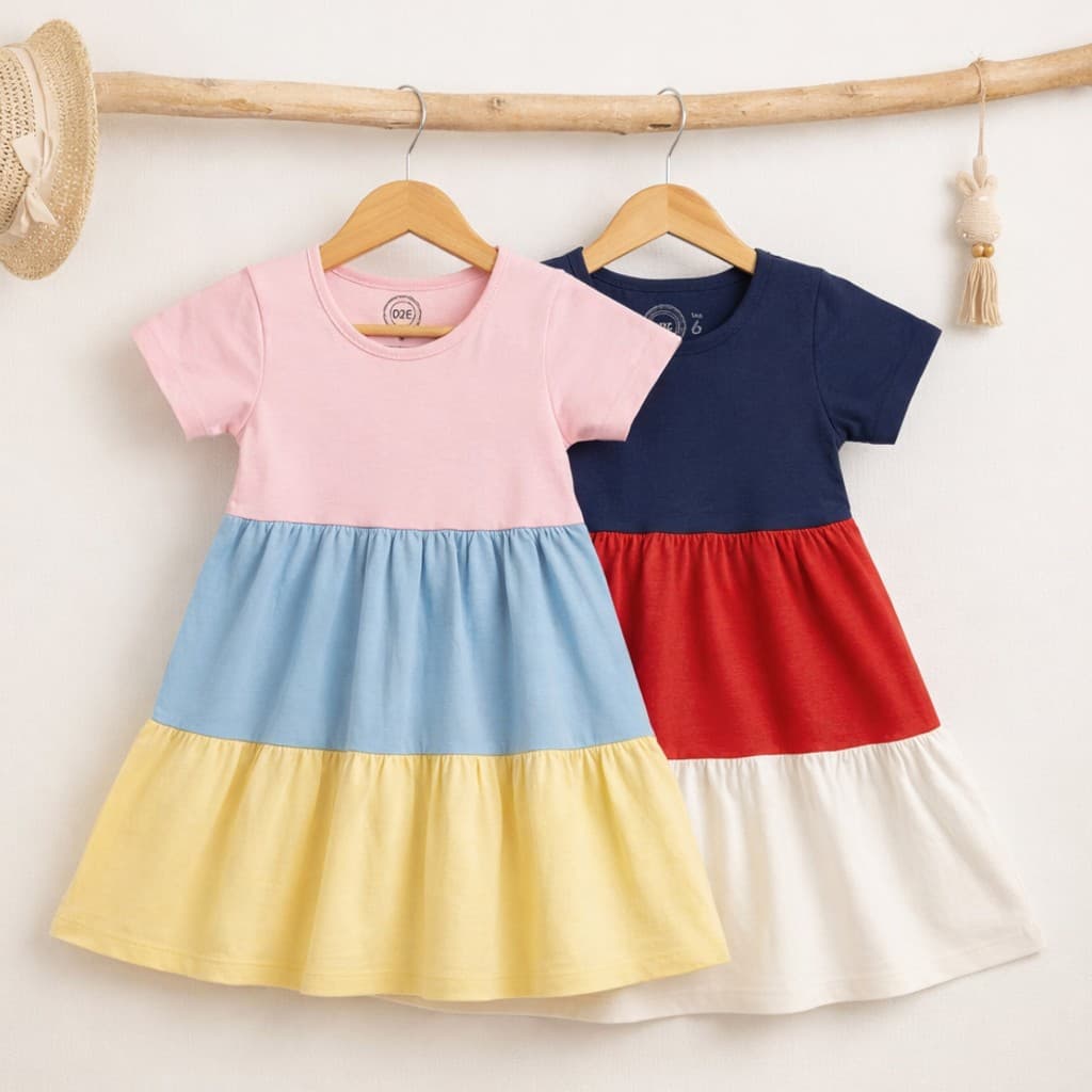 Vestido Infantil 3 Marias 100% Algodão Menina | Tamanhos 1 ao 10 Anos