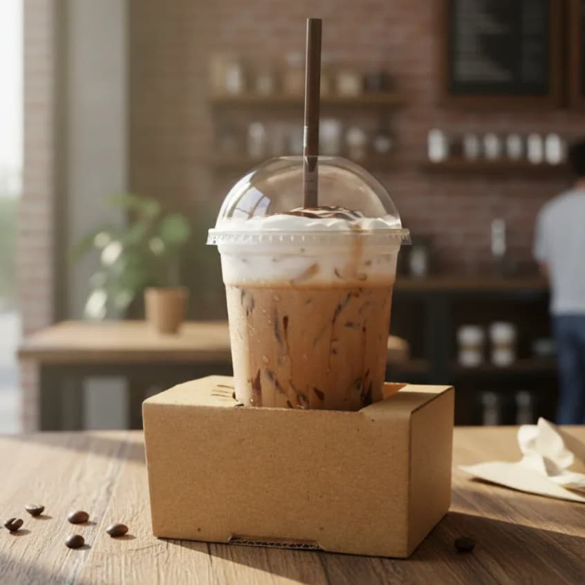 50 Suportes De Papelão Para 1 Copo  Porta Copo Resistente E Sustentável Ideal Para Entregas Delivery