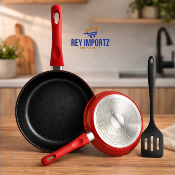 Kit Frigideira ceramica Antiaderente + Espátula de silicone  Não Gruda vai em todo tipo de fogao