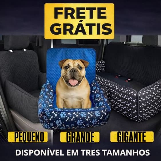 Protetor de Banco Veicular Pet Impermeável Modelo Caminha Extra Grande/Grande/Pequeno