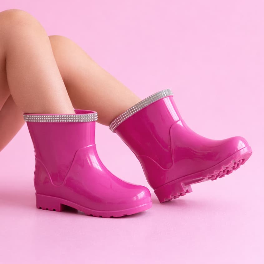 Galocha Meninas Infantil Strass Brilho Mocinhas Estilosa Inverno