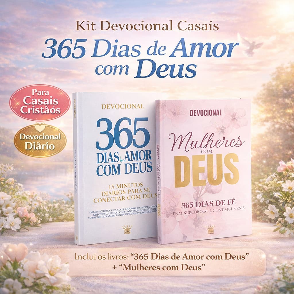 Kit Livro Devocional para Casais 365 Dias De Amor Com Deus e Mulheres com Deus 2026