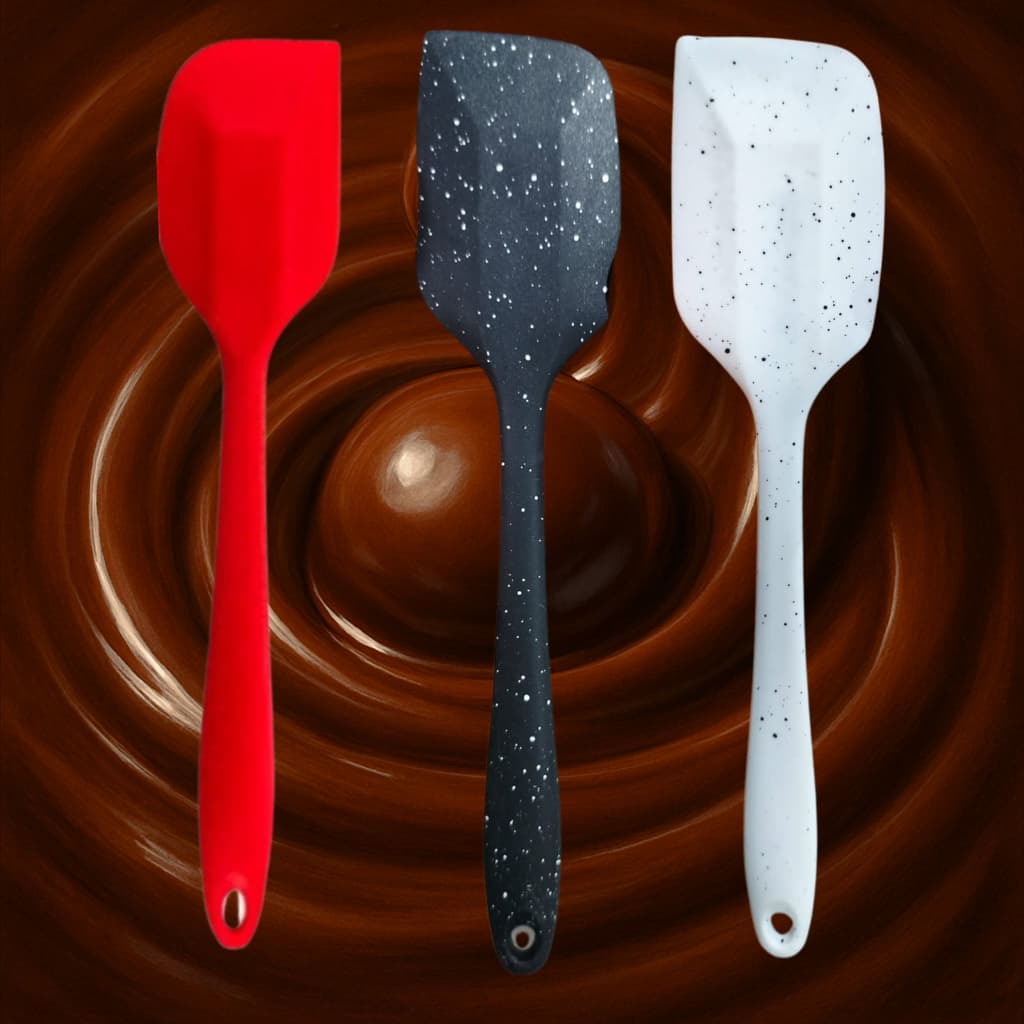 Kit pig 3  Espátulas pão duro , De Silicone 26 cm Raspadora Premium confeitaria pascoa