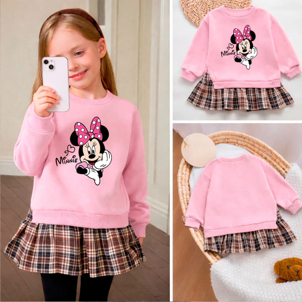 Moletom Infantil  Minnie Mouse  Alta Qualidade Blusa  2 AO 12