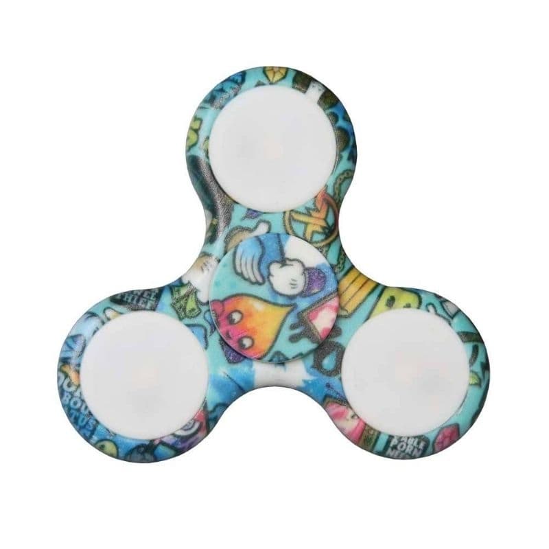 Spinner Fidget Anti Stress Com Luz Colorida Brinquedo Relaxante Portátil