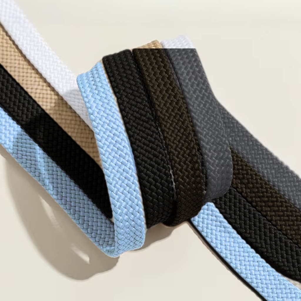 Kit 2 Pares de Cadarço Achatado Estilo Versátil – Perfeito Para o Seu Dia a Dia