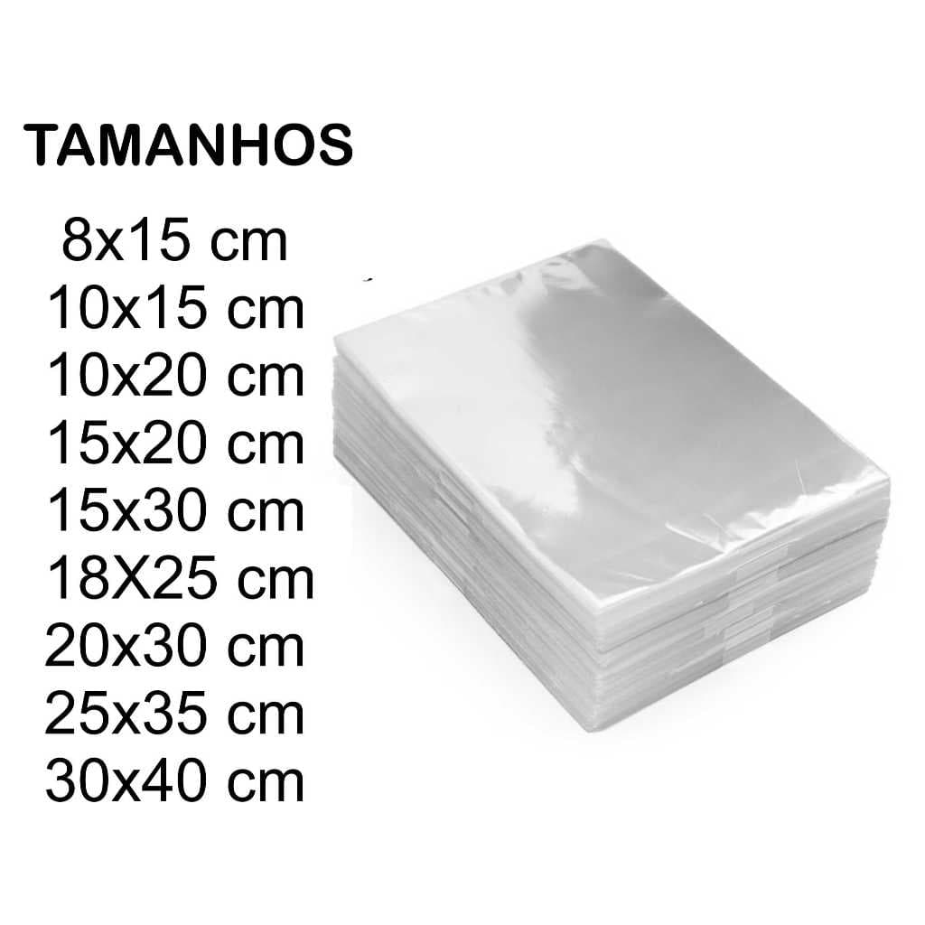 Kit 100/ 200 pçs Saquinho Tipo Celofane Varias medidas saco plástico transparente pp polipropileno