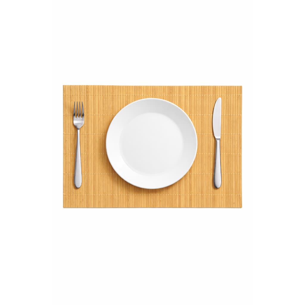 Jogo Lugar Americano De Bambu Kit com 4 Peças 30 x 46 cm retangular