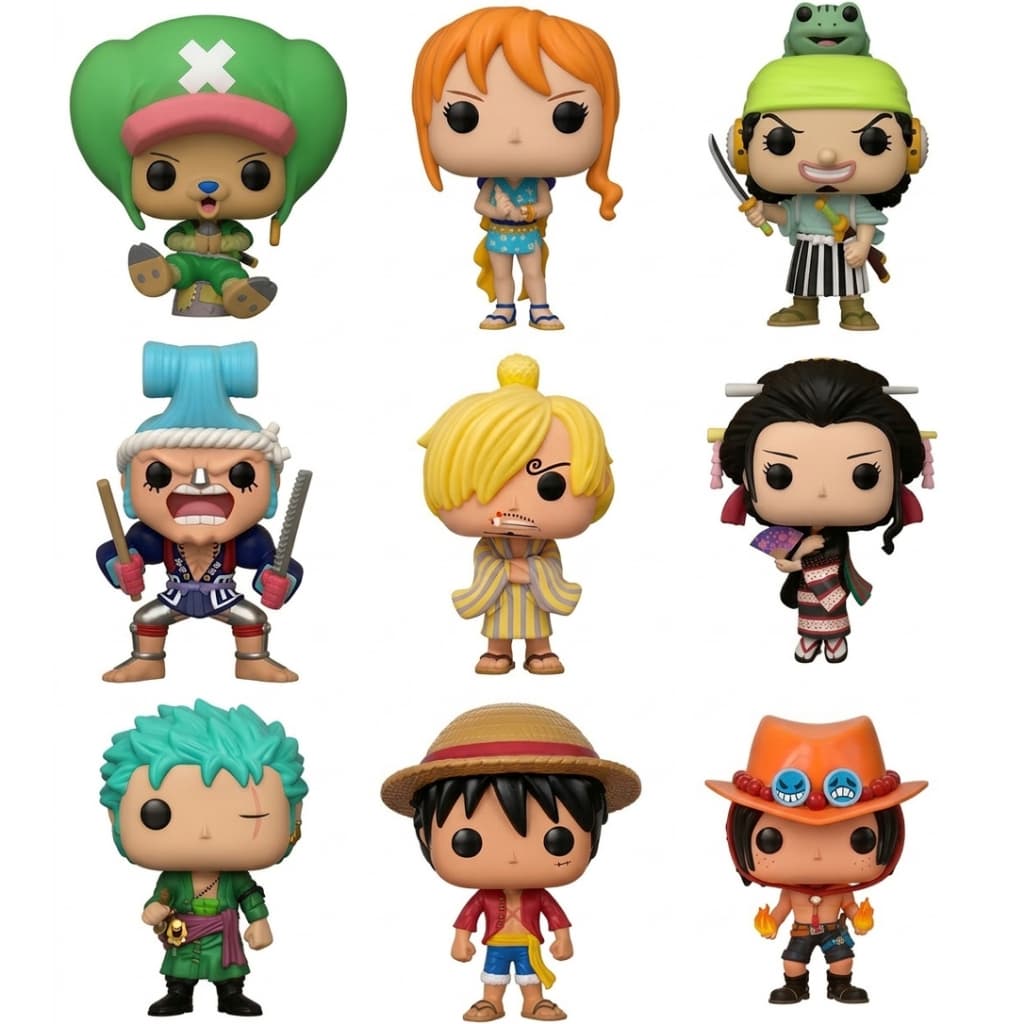 Bonecos Colecionáveis One Piece - Luffy ,Zoro, Sanji, Usopp, Robin, Franky ,Nami, Chopper, Ace, Law,
