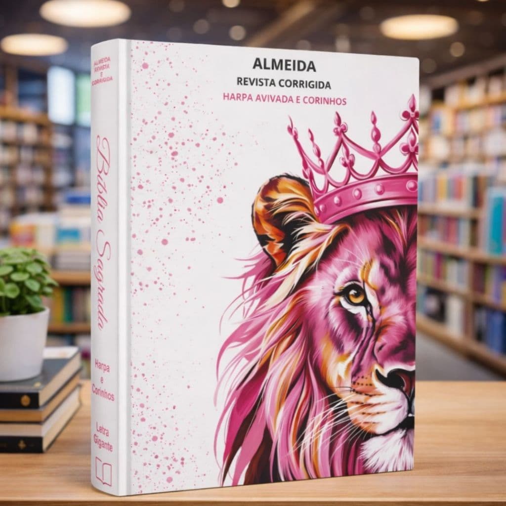 Bíblia Sagrada Feminina | Letra Maior | Harpa & Corinhos | Brochura | RC | Leão Rosa