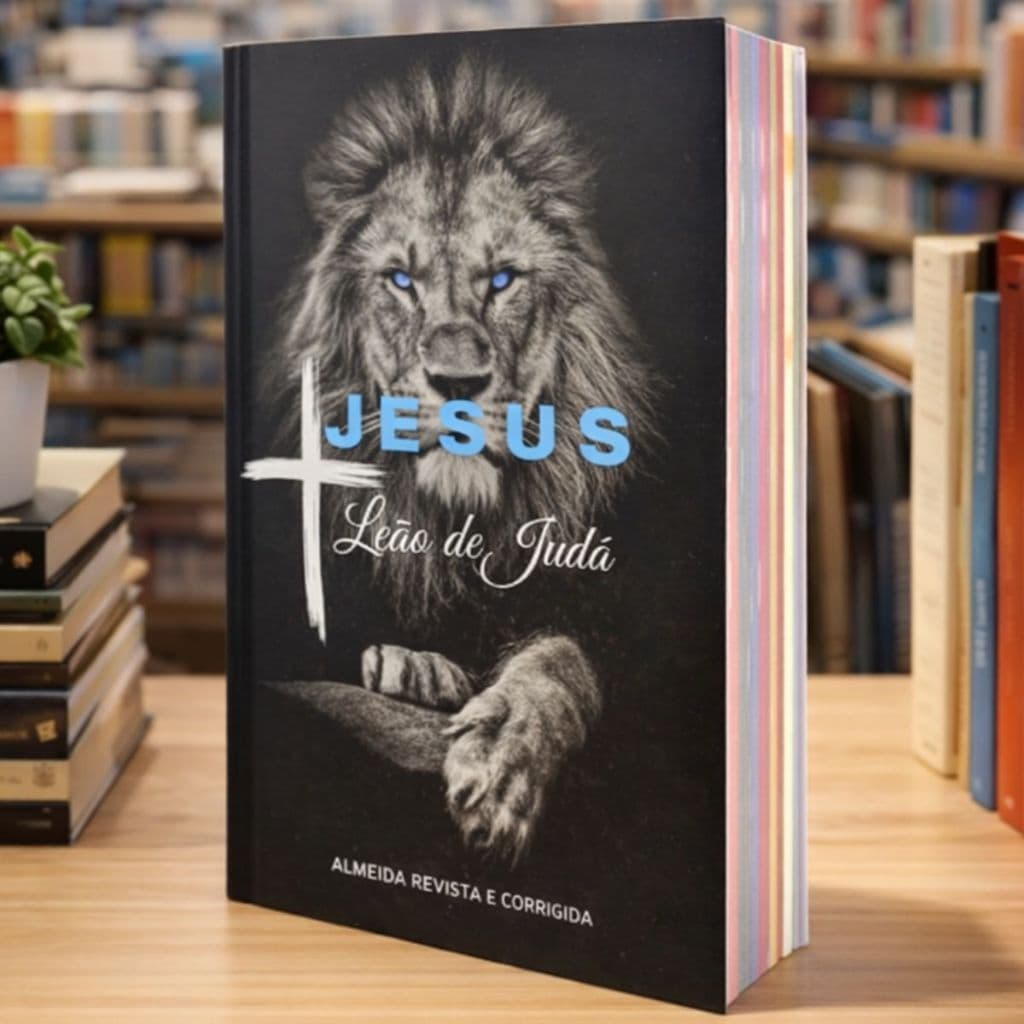 Bíblia Sagrada | Letra Maior | Harpa & Corinhos | RC | Leão Judá | Capa Brochura