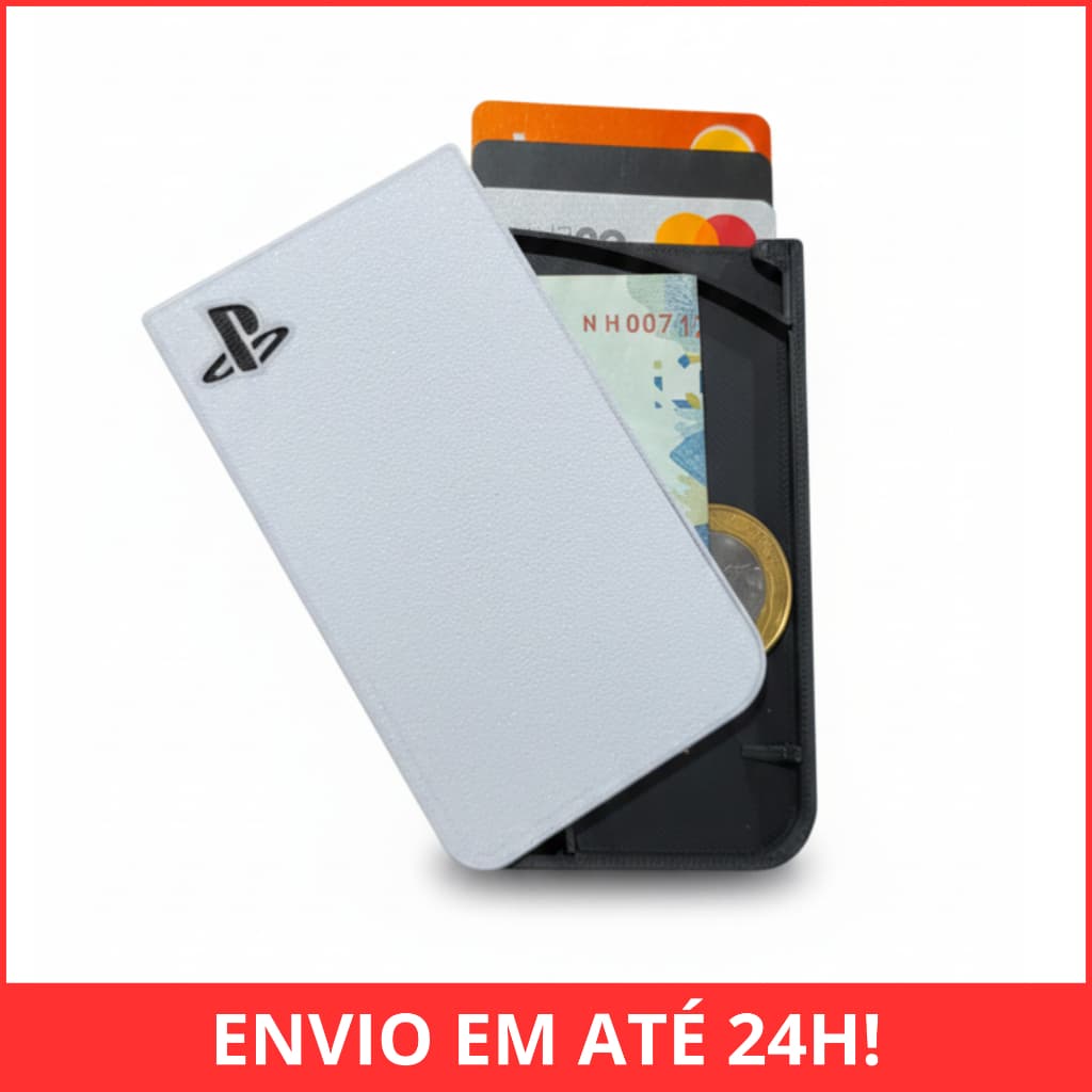Porta Cartão Play Station 5 - Xbox Series S/X - Carteira Gamer Porta Cartão