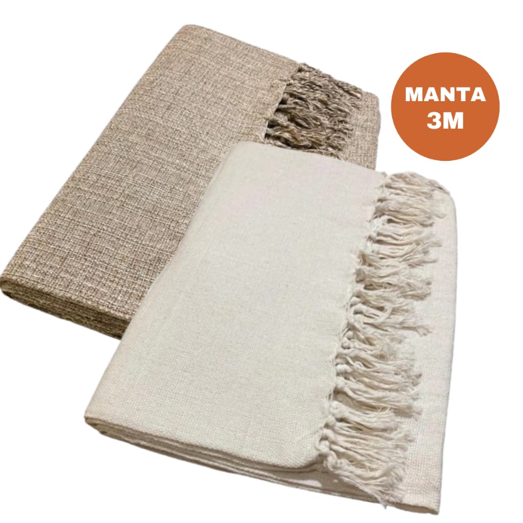 Manta 3,00 x 1,80M Para Sofá King Luxo Gigante  100% Algodão Protetor Decoração