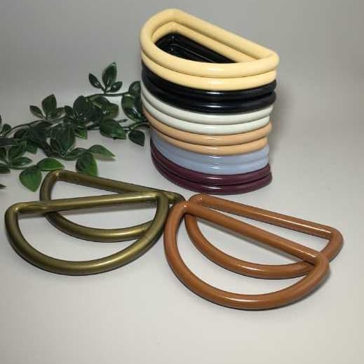 alça em resina acrílica 1-2 par 12x8cm para bolsa de mão.