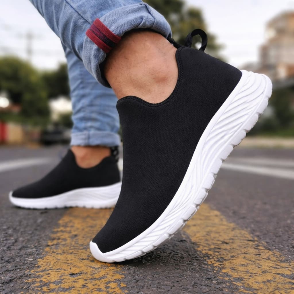 Tênis para Academia Masculino Treino Esportivo Feminino Musculação Malhar Slip On Estilo Meia