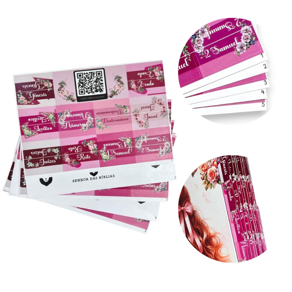 Índice Abas Adesivas Para Bíblia - Florida Feminina Índice Marcador