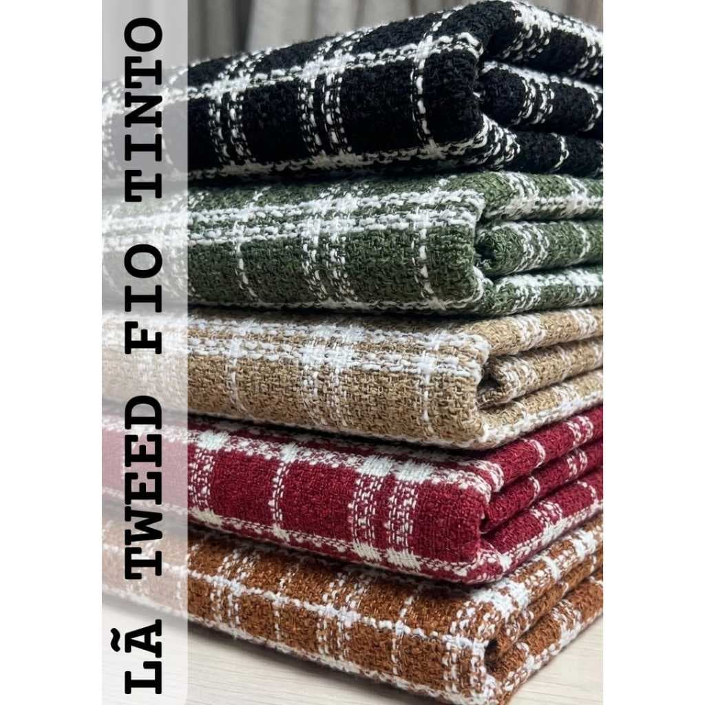TECIDO LÃ TWEED FIO TINTO (1,0Mx1,5M)