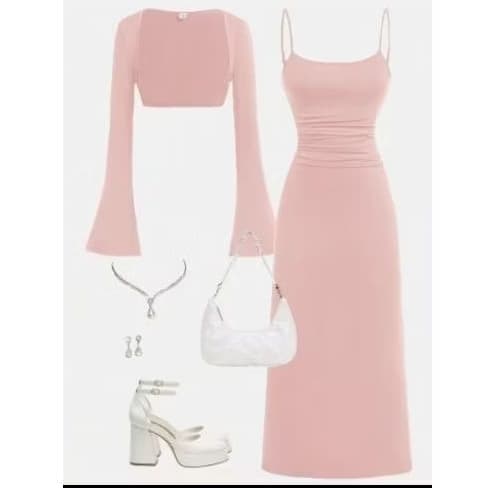 conjunto duas peças bolero + vestido tamanho p novo