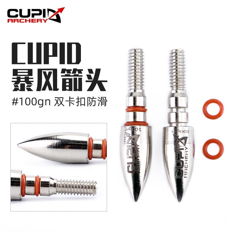 Ponta de flecha Storm Arrow Aço Carbono com pontas roscadas e anéis de borracha para uma instalação segura$