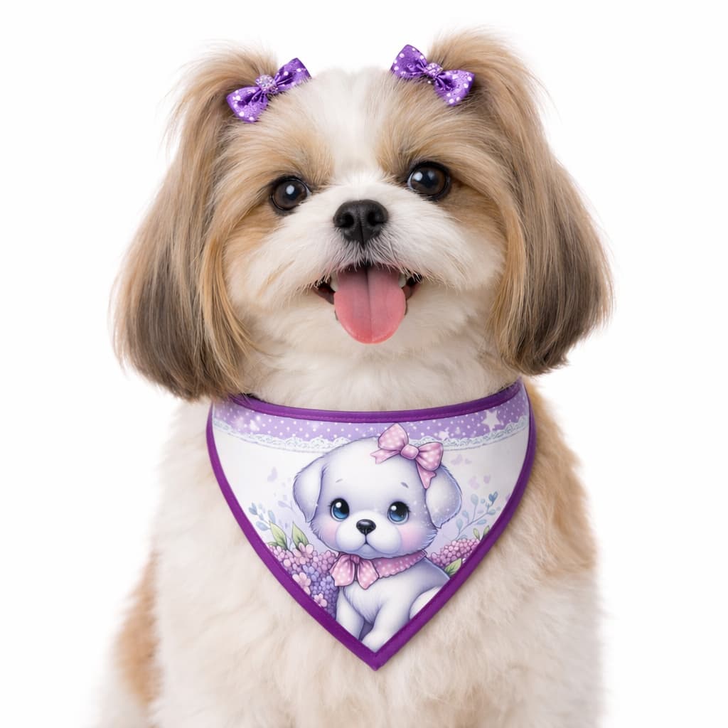Bandana Pet Fêmea 10 a 30 Unidades – Estampada para Banho e Tosa