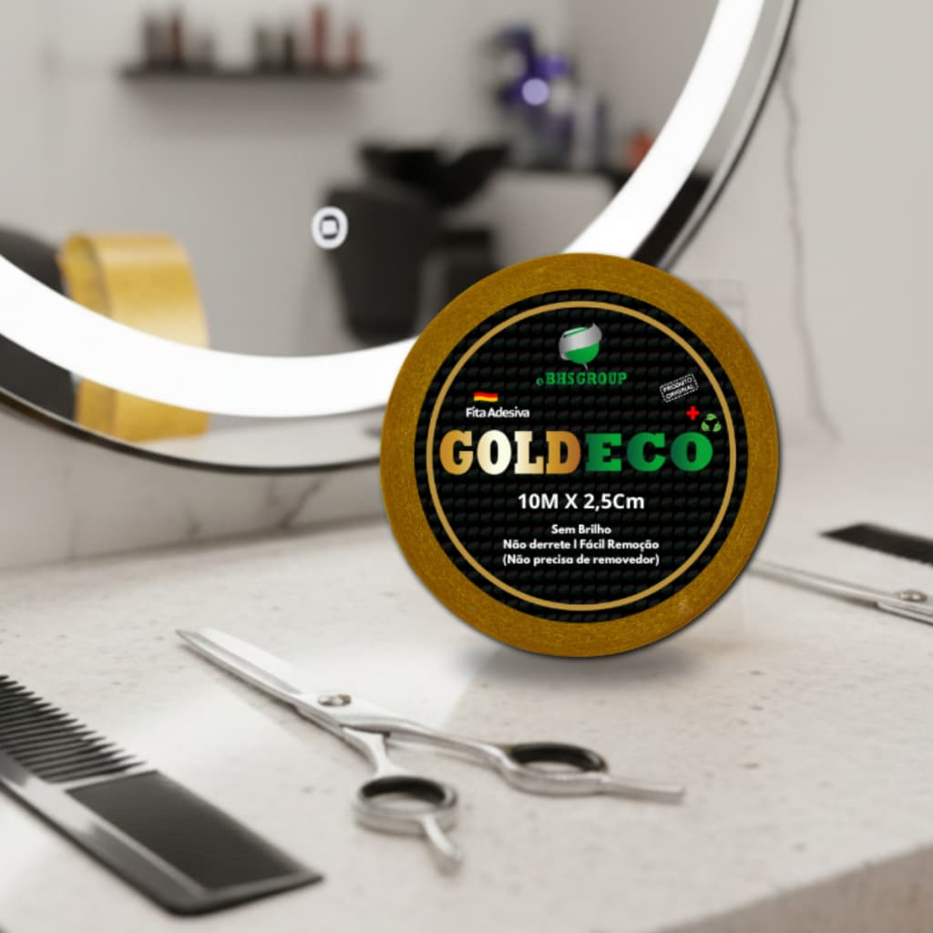 Fita Dupla Face Goldeco+ 10 Metros x 2.5cm Para Prótese Capilar